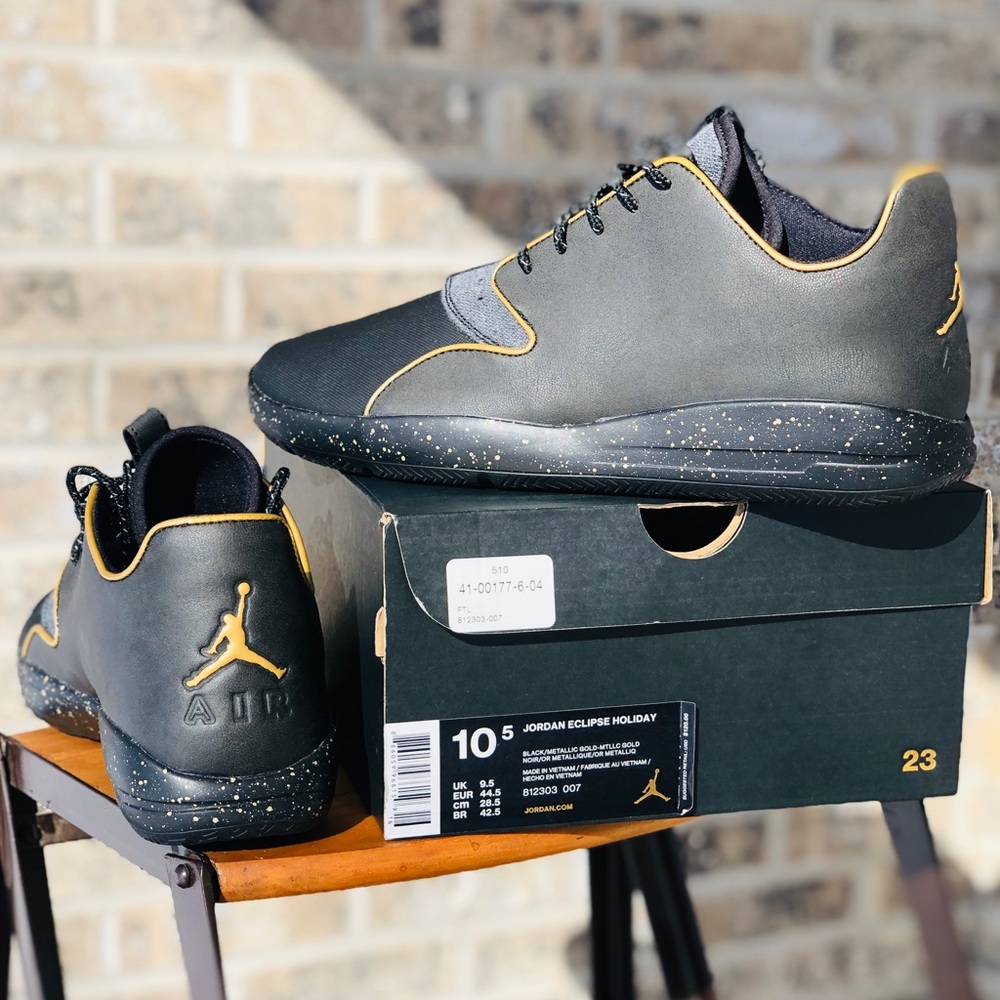 NEW Jordan Eclipse Holiday Shoes Size 10.5 Gold